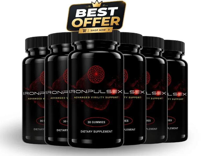 IronPulseX® men's virility and vitality support gummy bottle